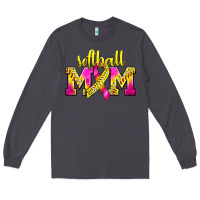 Smoke Softball Mom Breast Cancer Long Sleeve Tee - BundleAndBundleShop