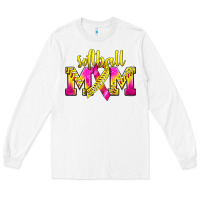 White Softball Mom Breast Cancer Long Sleeve Tee - BundleAndBundleShop