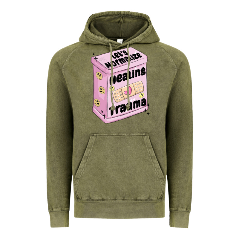 Let's Normalize Healing Trauma Vintage Hoodie by MaliasSmallBusiness | Teevron