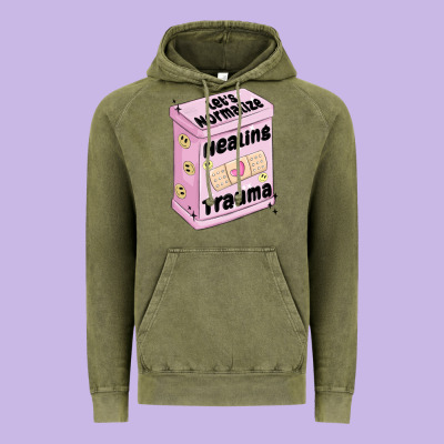 Let's Normalize Healing Trauma Vintage Hoodie Designed By Maliassmallbusiness