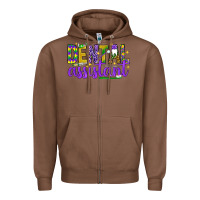 Chestnut Mardi Gras Dental Assistant Zipper Hoodie - NancyCooperArtShop