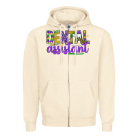 Sandshell Mardi Gras Dental Assistant Zipper Hoodie - NancyCooperArtShop
