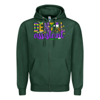 Sports Green Mardi Gras Dental Assistant Zipper Hoodie - NancyCooperArtShop