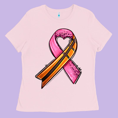 Breast Cancer Sport Ribbons Ladies Tee Designed By Adodesignshop