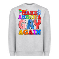 Heather Grey Make America Gay Again Heavyweight Sweatshirt - BundleAndBundleShop