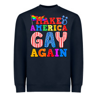 Navy Make America Gay Again Heavyweight Sweatshirt - BundleAndBundleShop