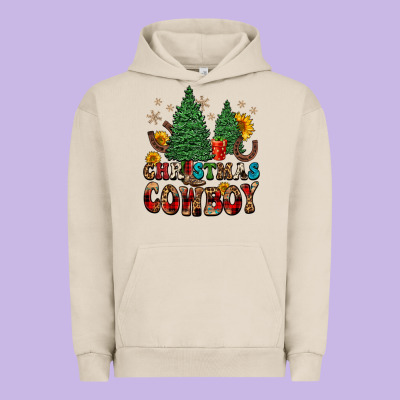 Christmas Cowboy Urban Hoodie Designed By Fadigitalartstudio