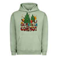 Pigment Oil Green christmas cowboy Urban Hoodie - FaDigitalArtStudio