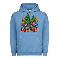 Pigment Pebble Blue christmas cowboy Urban Hoodie - FaDigitalArtStudio