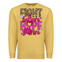 Antique Gold Fight believe hope survive Cancer Awareness Premium Sweatshirt - HowdyJamesFarm