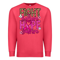 Fight Believe Hope Survive Cancer Awareness Premium Sweatshirt | Teevron