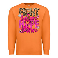 Carrot Fight believe hope survive Cancer Awareness Premium Sweatshirt - HowdyJamesFarm