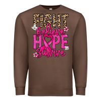 Chestnut Fight believe hope survive Cancer Awareness Premium Sweatshirt - HowdyJamesFarm