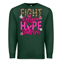 Sports Green Fight believe hope survive Cancer Awareness Premium Sweatshirt - HowdyJamesFarm