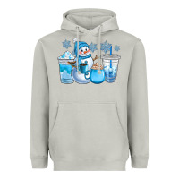 Moon Dust winter snowman coffee cups Heavyweight Hoodie - CowGirlArtShop