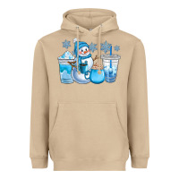 Mushroom winter snowman coffee cups Heavyweight Hoodie - CowGirlArtShop