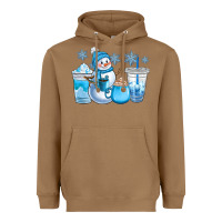 Toasted Coconut winter snowman coffee cups Heavyweight Hoodie - CowGirlArtShop