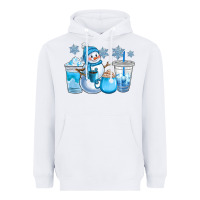 White winter snowman coffee cups Heavyweight Hoodie - CowGirlArtShop