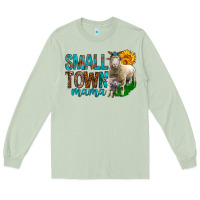 Matcha Small Town Mama With Sheeps Long Sleeve Tee - BundleAndBundleShop