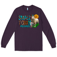 Plum Small Town Mama With Sheeps Long Sleeve Tee - BundleAndBundleShop