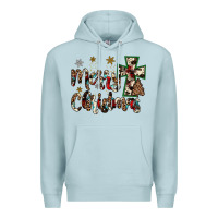 Blue Mist merry christmas Premium Hoodie - JahusDesignShop