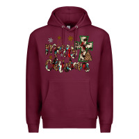 Burgundy merry christmas Premium Hoodie - JahusDesignShop