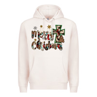 Pale Pink merry christmas Premium Hoodie - JahusDesignShop
