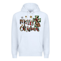 White merry christmas Premium Hoodie - JahusDesignShop
