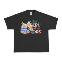 Pigment Black just a girl who loves books Urban Heavy Tee - MaliasSmallBusiness