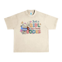 Sandshell just a girl who loves books Urban Heavy Tee - MaliasSmallBusiness