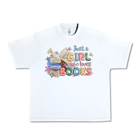 White just a girl who loves books Urban Heavy Tee - MaliasSmallBusiness