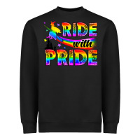 Black Western LGBTQ+ Ride With Pride Heavyweight Sweatshirt - BundleAndBundleShop