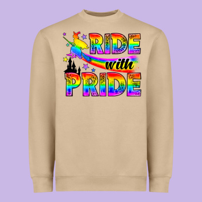 Western Lgbtq+ Ride With Pride Heavyweight Sweatshirt Designed By Bundleandbundleshop