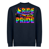 Navy Western LGBTQ+ Ride With Pride Heavyweight Sweatshirt - BundleAndBundleShop