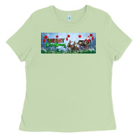 Matcha merry christmas with santa sleigh Ladies Tee - BundleAndBundleShop