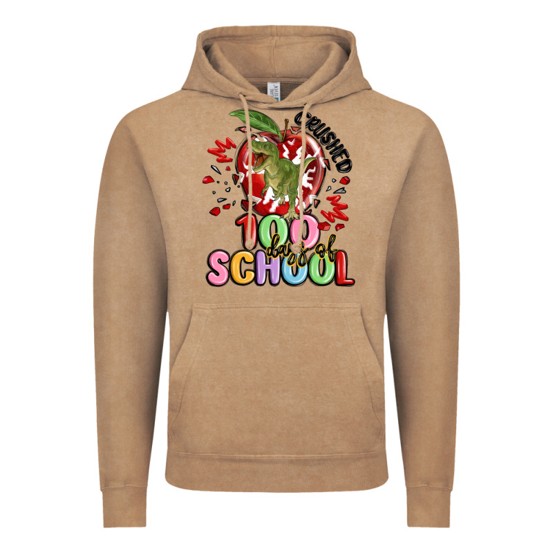 Crushed 100 Days Of School Vintage Hoodie by MaliasSmallBusiness | Teevron