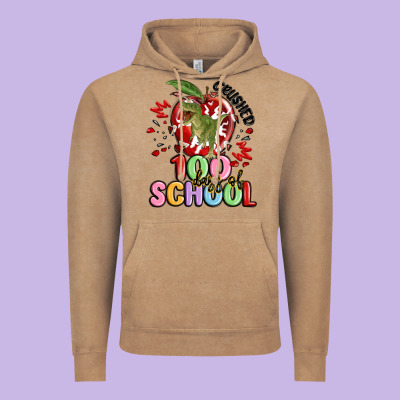 Crushed 100 Days Of School Vintage Hoodie Designed By Maliassmallbusiness
