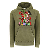 Vintage Olive crushed 100 days of school Vintage Hoodie - MaliasSmallBusiness