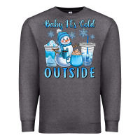 Charcoal Heather baby it's cold outside Premium Sweatshirt - CowGirlArtShop