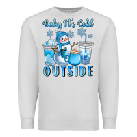Dove Grey baby it's cold outside Premium Sweatshirt - CowGirlArtShop