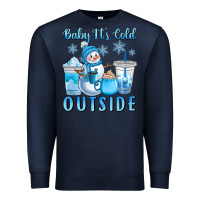 Navy baby it's cold outside Premium Sweatshirt - CowGirlArtShop