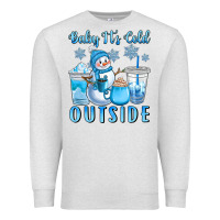 Oatmeal Heather baby it's cold outside Premium Sweatshirt - CowGirlArtShop