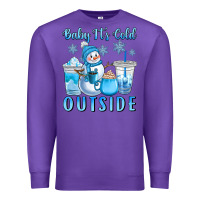 Purple baby it's cold outside Premium Sweatshirt - CowGirlArtShop