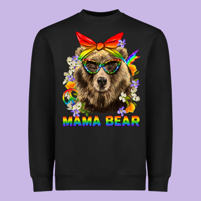 Mama Bear Pride Lgbtq+ Heavyweight Sweatshirt Designed By Bundleandbundleshop