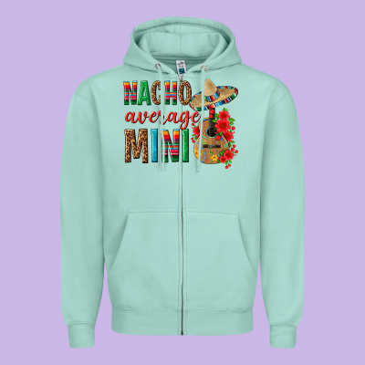 Nacho Average Mini Zipper Hoodie Designed By Texasbilliewilder