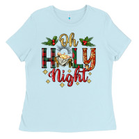 Baby Blue oh holy night Ladies Tee - BundleAndBundleShop
