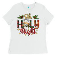 White oh holy night Ladies Tee - BundleAndBundleShop
