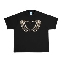 Black skeleton heart Urban Heavy Tee - MaliasSmallBusiness