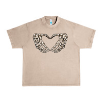 French Oak skeleton heart Urban Heavy Tee - MaliasSmallBusiness