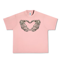 Salmon skeleton heart Urban Heavy Tee - MaliasSmallBusiness